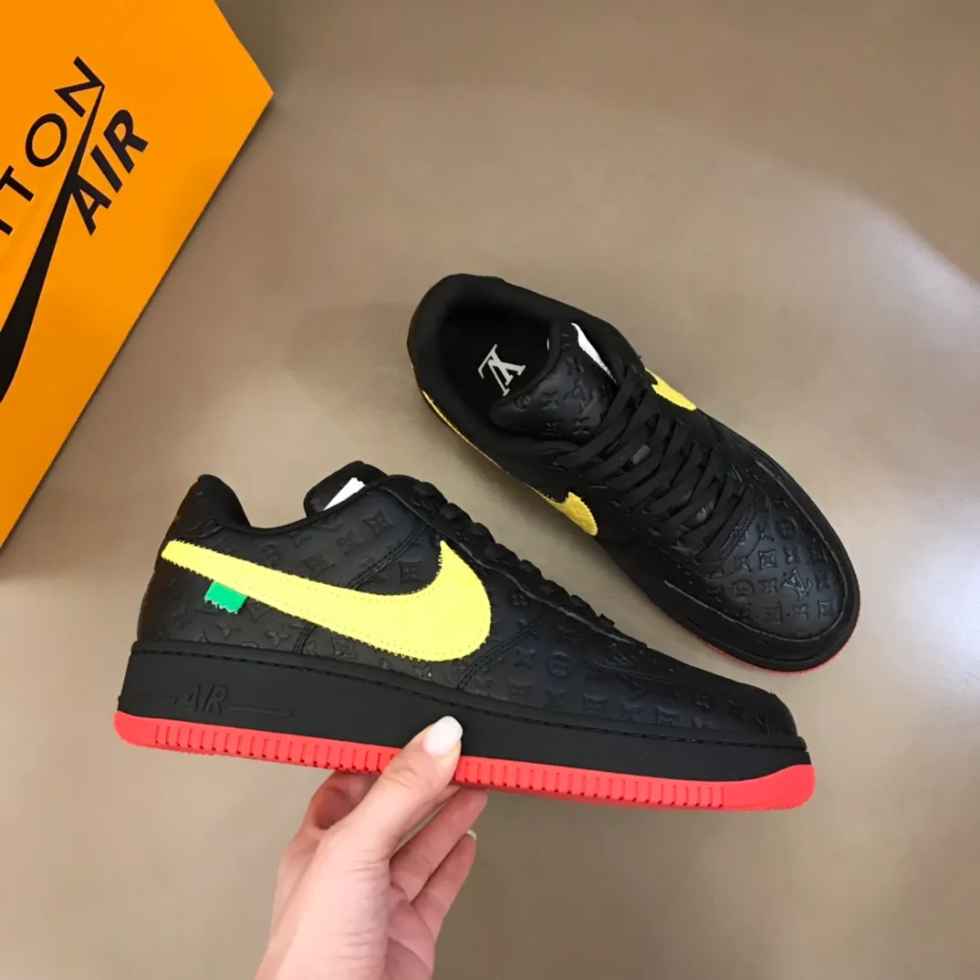 Men's shoes 💰p440 "*OUIS *UITTO*" x OFF-WHITE x Nike tripartite collaboration! Trendy and cool men's casual sports shoes with unrivaled color matching. The design idea basically continues the style of THE TEN. The Swoosh line and tongue label have a very familiar visual effect and are both fashionable and trendy! A must-have for fashionistas! The effect on your feet is absolutely stunning! Size: 38-45